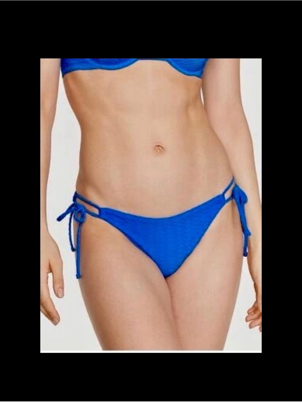 XL Victoria's Secret Side
Tie CHEEKY Bikini
Bottom Textured Shocking Blue